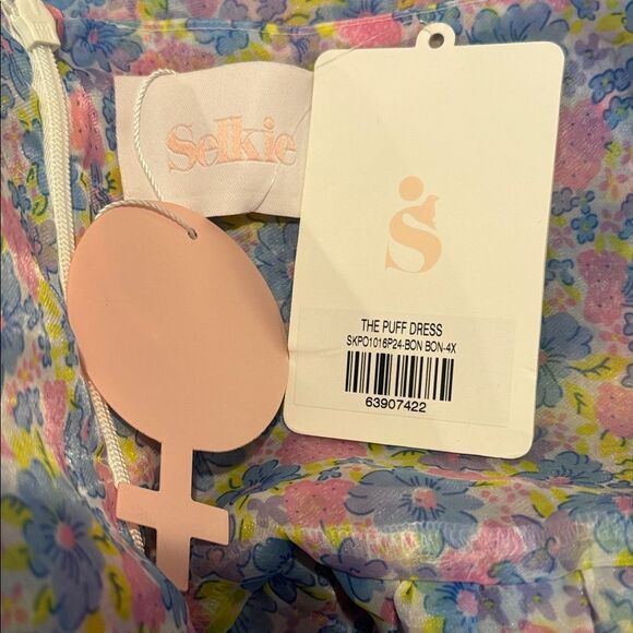 NWT Selkie The Puff Mini Dress Bon Bon 4X - Picture 12 of 14